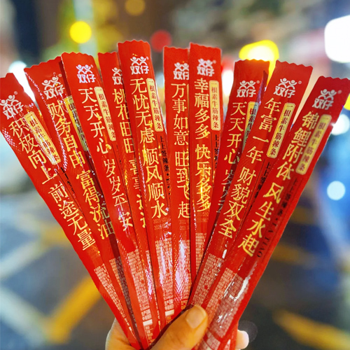 双仔一根素牛筋辣条 双仔大福袋上上签辣条