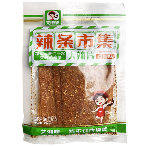 辣条市集大辣片香辣味102克装