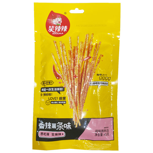 笑辣辣香辣薯条味辣条45克装