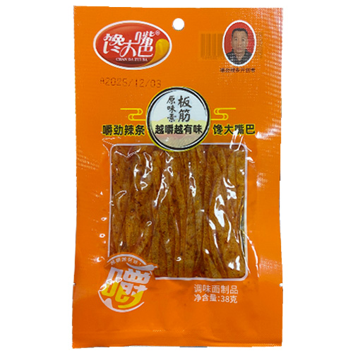 馋大嘴原味素板筋辣条38克装