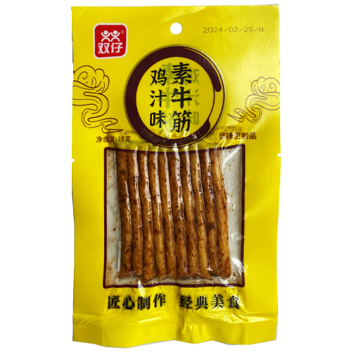 双仔鸡汁味素牛筋调味面制品38克装